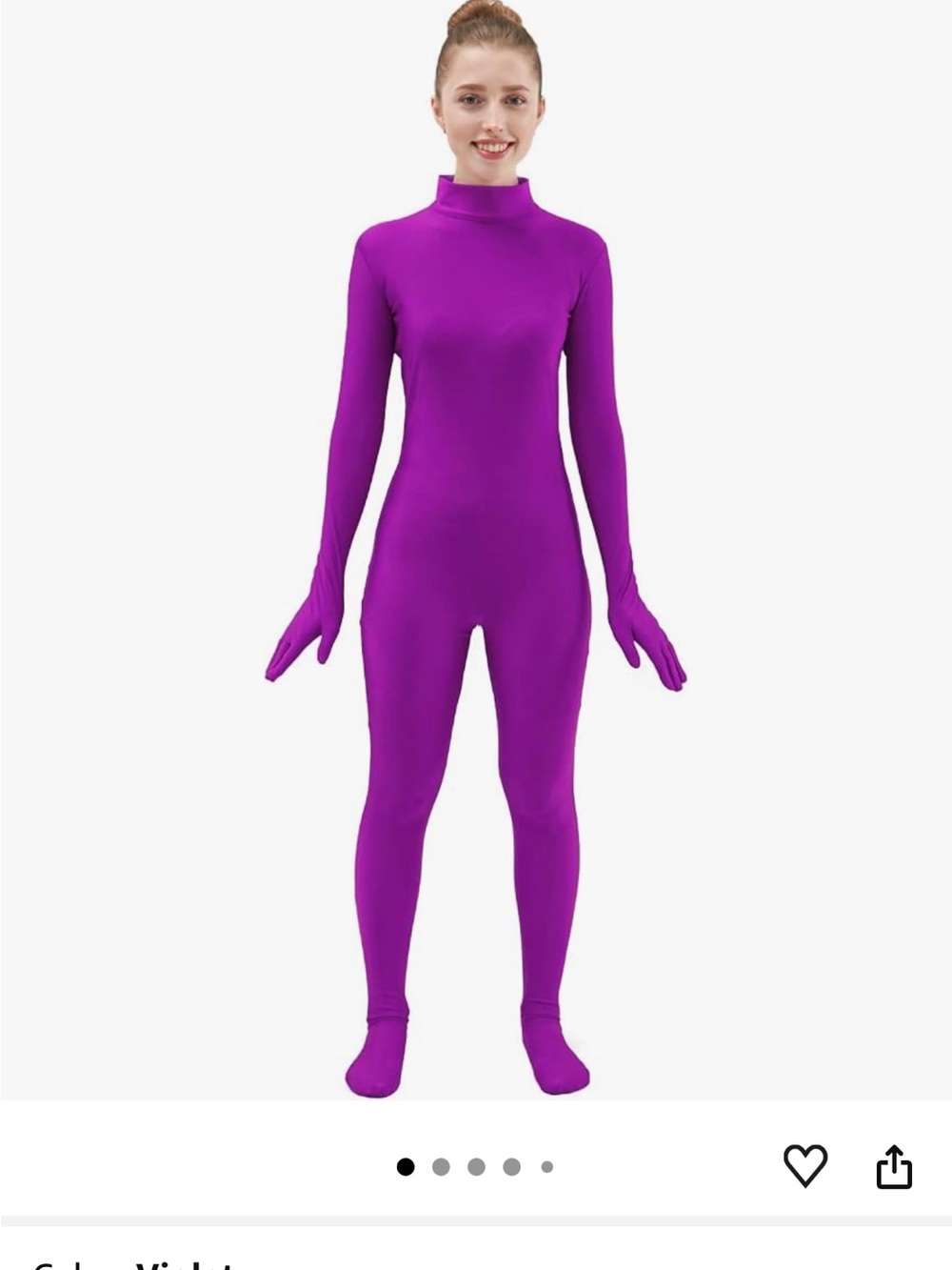 Vibrant Purple Full-Body Zentai Suit